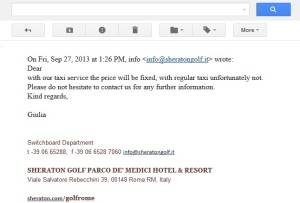 promise of fixed price sheration rome