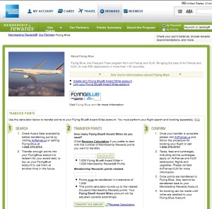 send membership rewards to klm