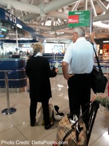 this guy is getting on first alitalia  business class fco-bos delta points blog