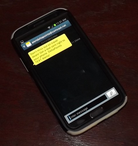 delta points text travel alerts to your phone