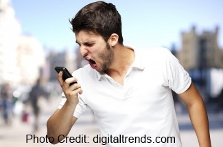 guy yelling on cell phone