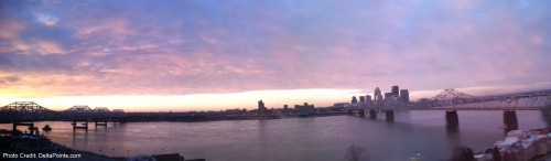 view of louisville ky from sheration SDF delta points blog