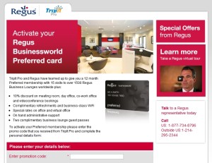 free regus membership from tripit pro