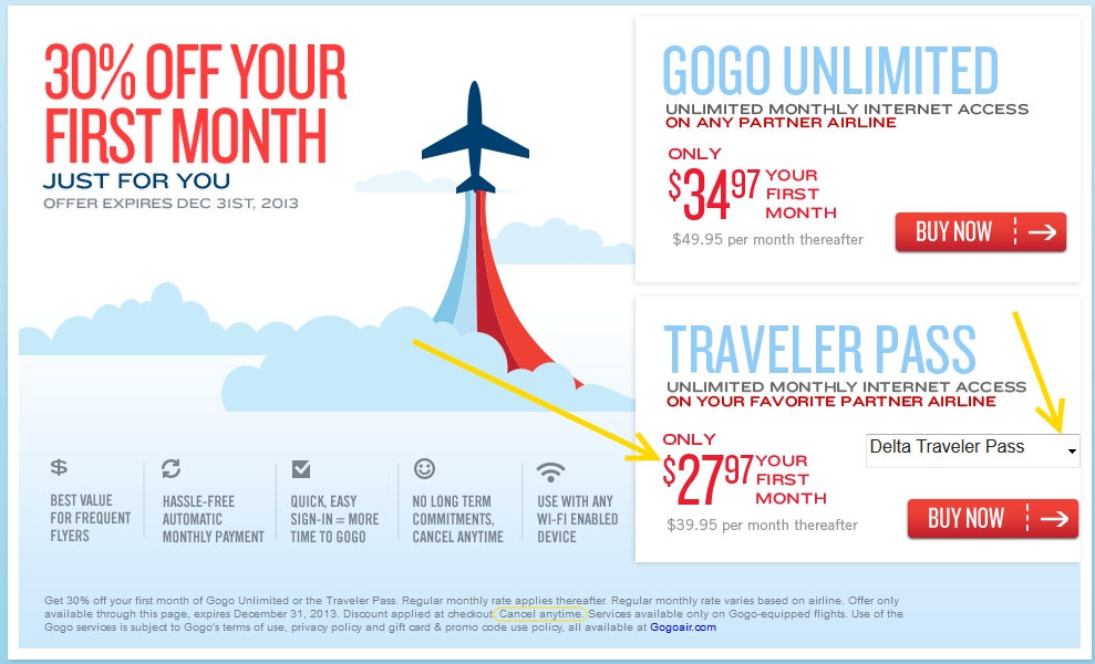 Amazing 30% off Delta Traveler pass just $27.97 for 30 days through 31DEC for new users!