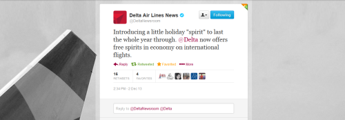 twitter anoucment free drinks in coach