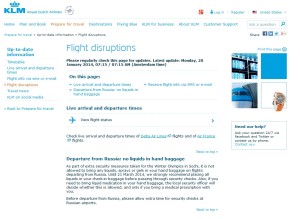 no liquids in hand bags departing Russia