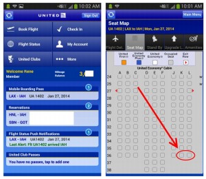 screen shots united phone app delta points blog