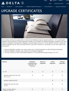 Delta SWU cert changes coming 1MARCH2014