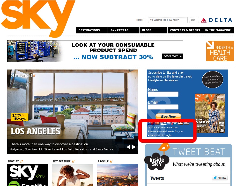 Delta SKY magazine – go digital or days are numbered due to PEDs gate to gate