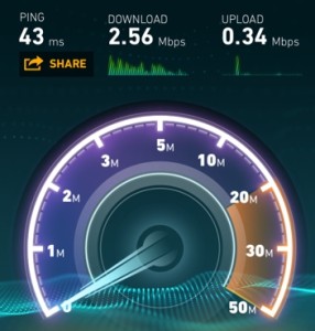 wifi speed test from the AA lounge ORD