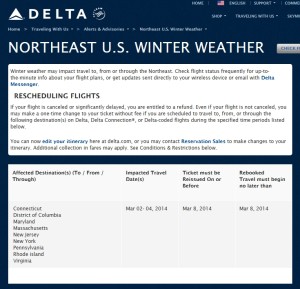01march northest winter weather waver delta