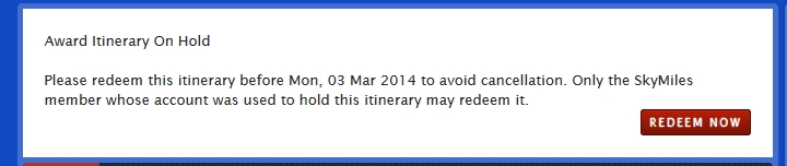 Delta AWARD ticket hold trick now working MUCH longer (almost 24hrs)!