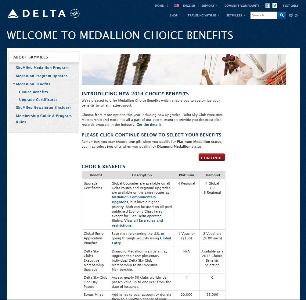 2014/2015 Delta Choice Benefits are fully loaded should you redeem or