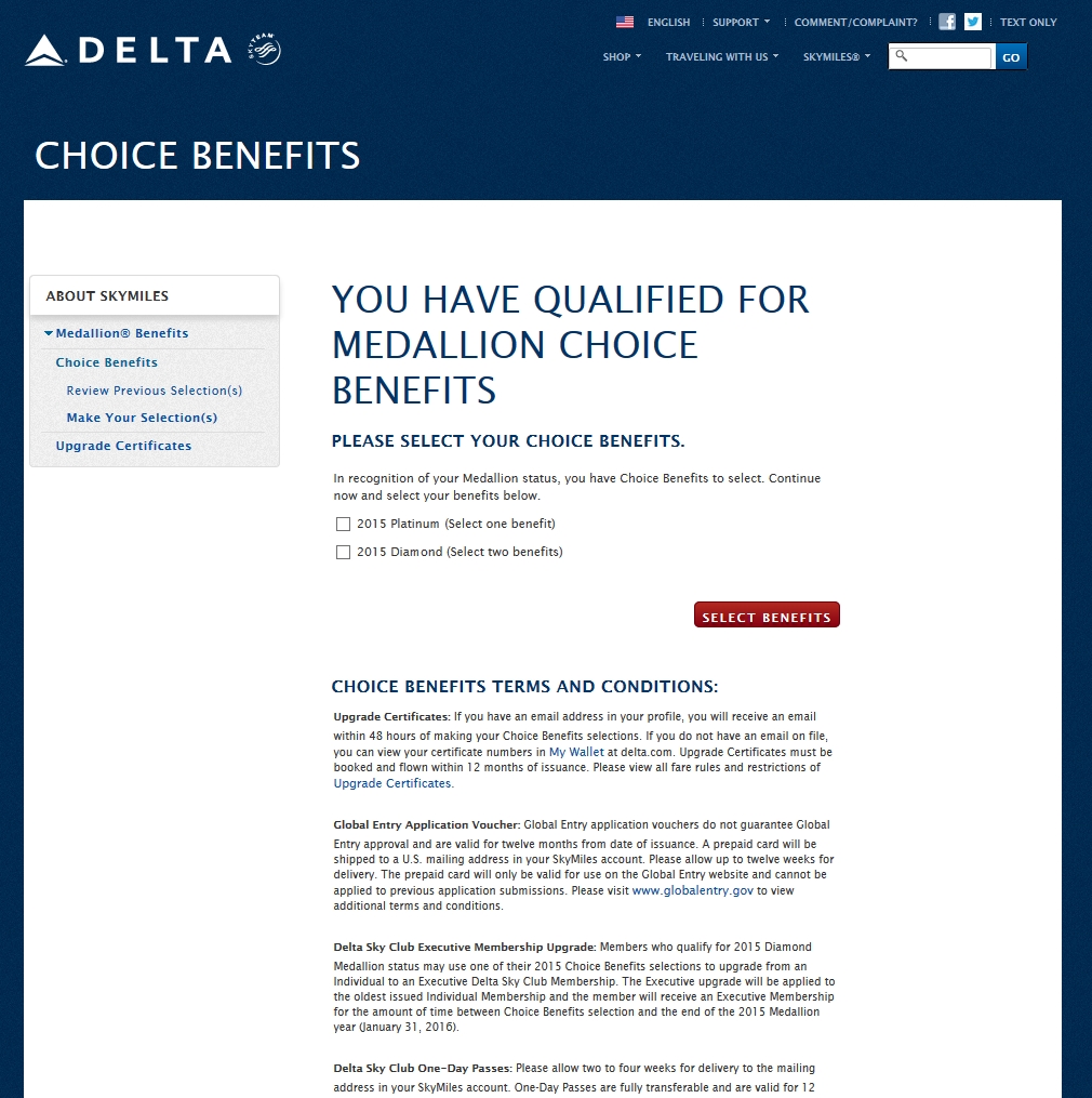 2014/2015 Delta Choice Benefits are fully loaded – should you redeem or wait?