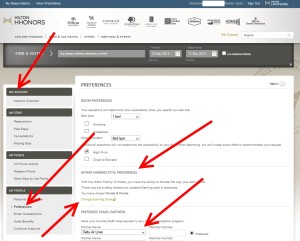 settings for hilton delta