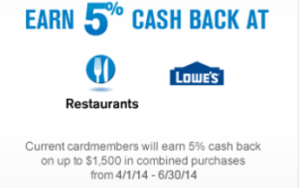 chase freedom 5percent april-june