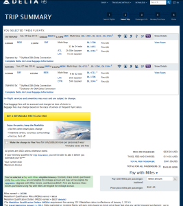 delta-com mem to smf 1st class