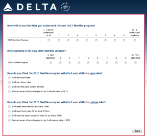 new Skymiles survey 15