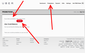 promotions tab on uber