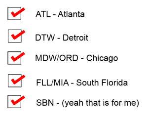 reader airport reqests