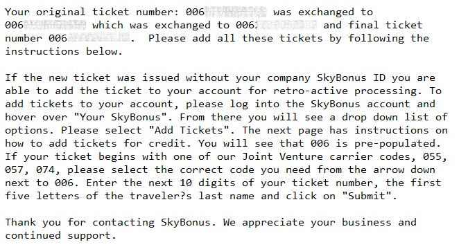 Are you missing any Skybonus points?  Plus last day for 5,000 point referral bonus!