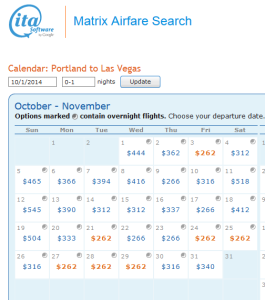 oct portland to las