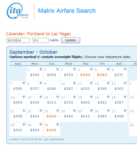 prtland to las vegas