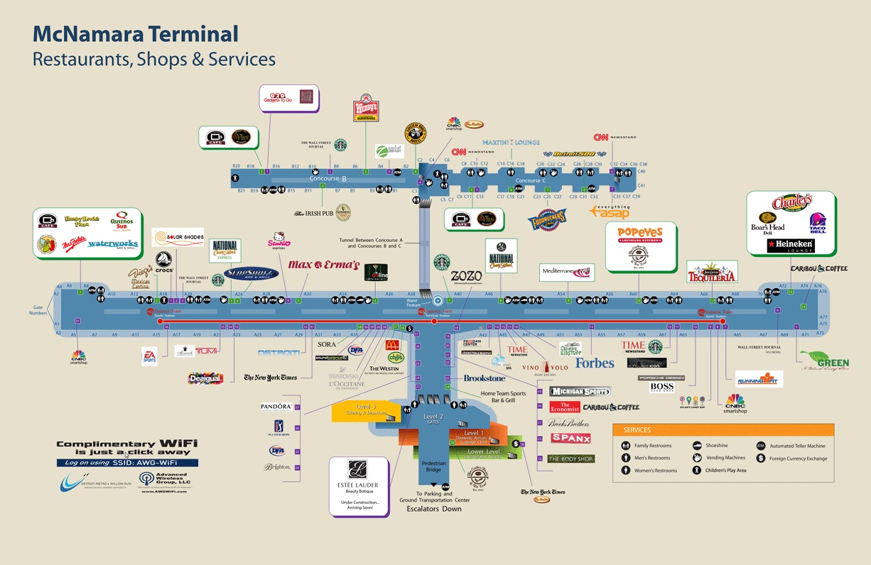 restaurant choices DTW airport delta points blog Eye of the Flyer