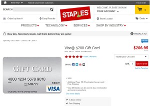staples gift card