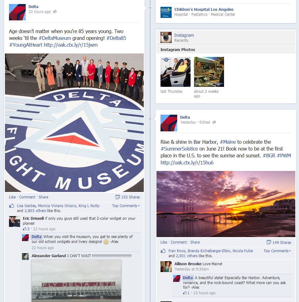 Has anyone noticed Delta is now interacting with us on social media?