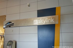 SkyLink tram DFW delta points blog