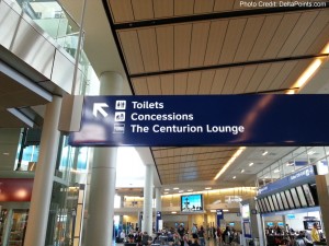 sign for centurion lounge dfw delta points blog