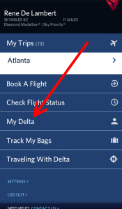Delta TSA Trusted Traveler Known Traveler number on APP 1