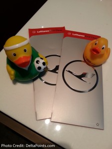 Tickets and ducks Lufthansa MUC 1st class lounge delta points blog