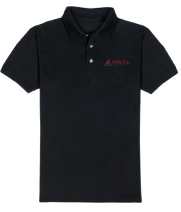 delta points polo shirt black