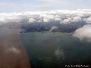 inbound to ORD airport delta points blog
