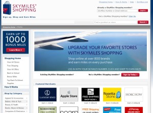 skymiles shopping page