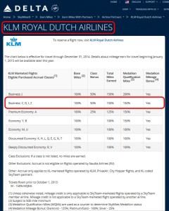 earning on klm
