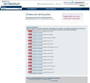 lots of aug skybonus points promos