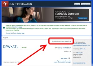make sure you see medallion upgrade requested