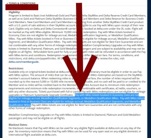 the t&c with pay with miles