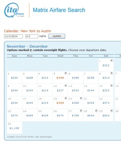 nov nyc to aus redeye