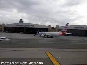 AA hanger LaGuardia lga airport delta points blog