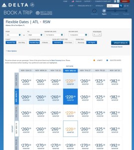 delta multi day search best fare