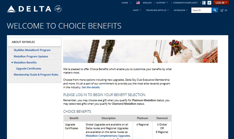 Rookie Wednesday: Delta Choice Benefits – what and when to pick them