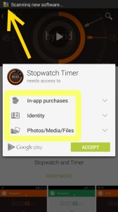 look at the permissions we are accepting with an app