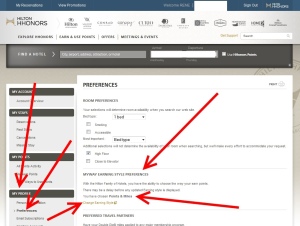 make sure your setting are correct to earn delta mqms with hilton promo