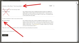 make sure your setting are correct to earn delta mqms with hilton promo step two