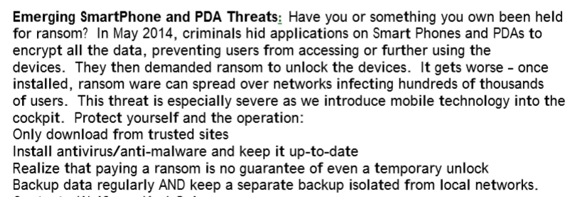 Are you alert to all the TECH WARNINGS we are getting? Are you safe?