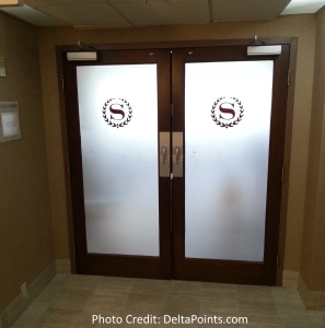 Entrance Sheration Club room MIA delta points blog